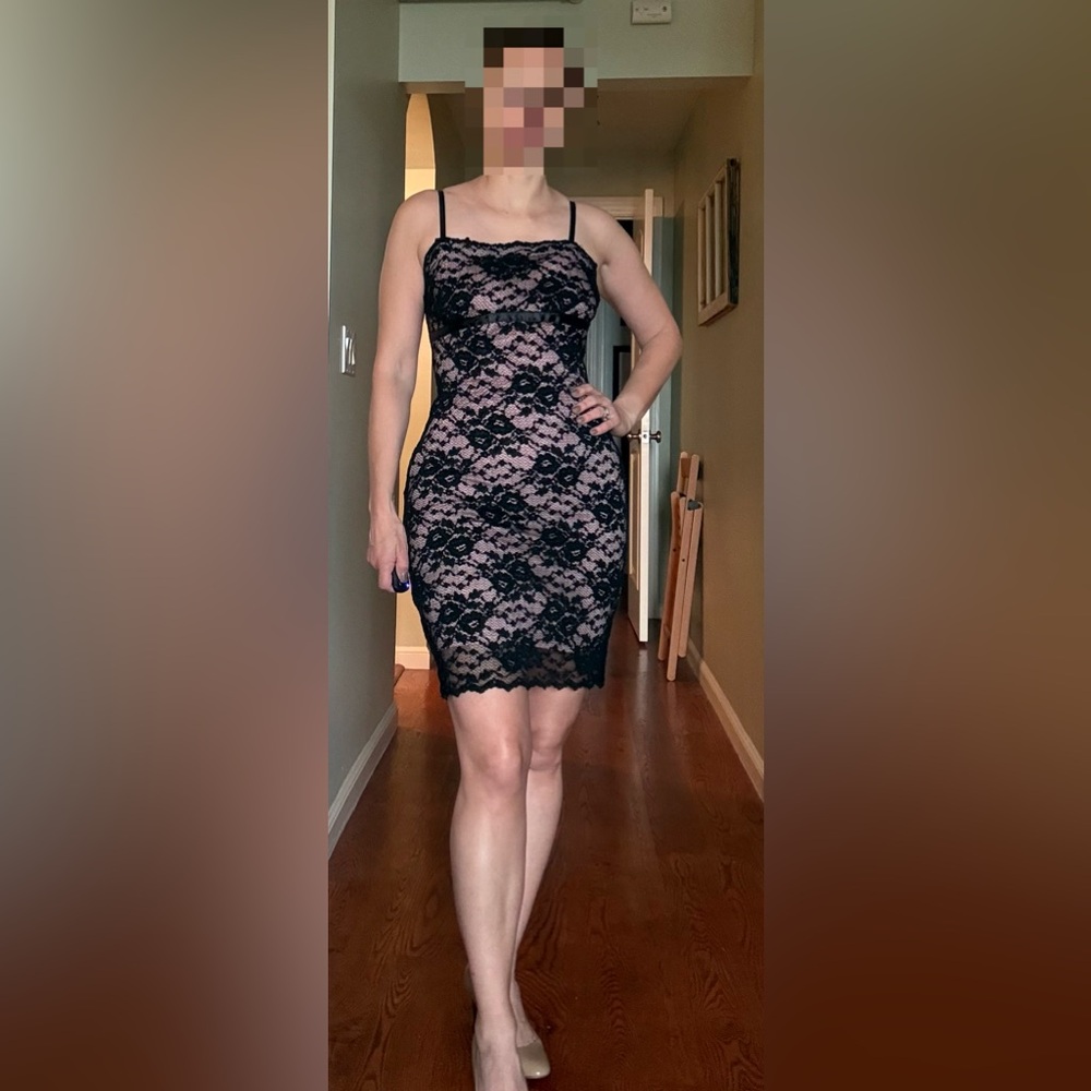Black Lace Mini Dress